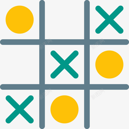 井字游戏休闲娱乐2平图标svg_新图网 https://ixintu.com 井字游戏 休闲娱乐2 平