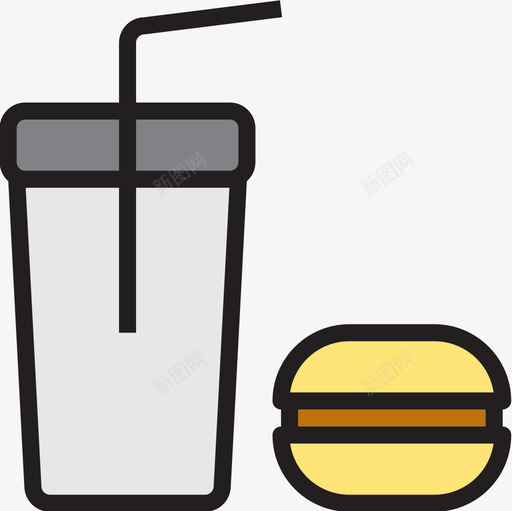 垃圾食品饮料13线性颜色图标svg_新图网 https://ixintu.com 垃圾食品 线性颜色 饮料13