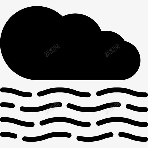 雾天气150固体图标svg_新图网 https://ixintu.com 固体 天气150 雾