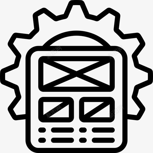 线框网页69线性图标svg_新图网 https://ixintu.com 线性 线框 网页设计69