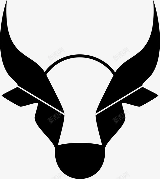 牛角公牛角魔鬼角图标svg_新图网 https://ixintu.com 公牛角 牛角 魔鬼角