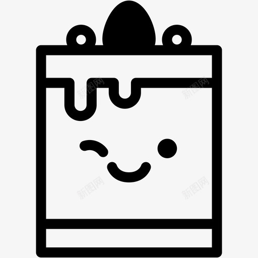 微笑面包店蛋糕图标svg_新图网 https://ixintu.com 微笑 情绪 甜点 蛋糕 蛋糕卷1表情线 表情符号 面包店