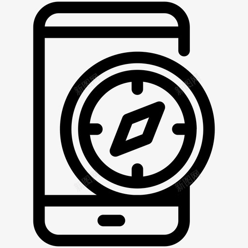 导航指南针方向图标svg_新图网 https://ixintu.com 导航 手机 指南针 方向 智能手机