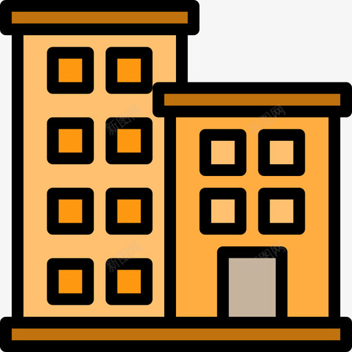 建筑28号楼线颜色图标svg_新图网 https://ixintu.com 28号楼 建筑 线颜色