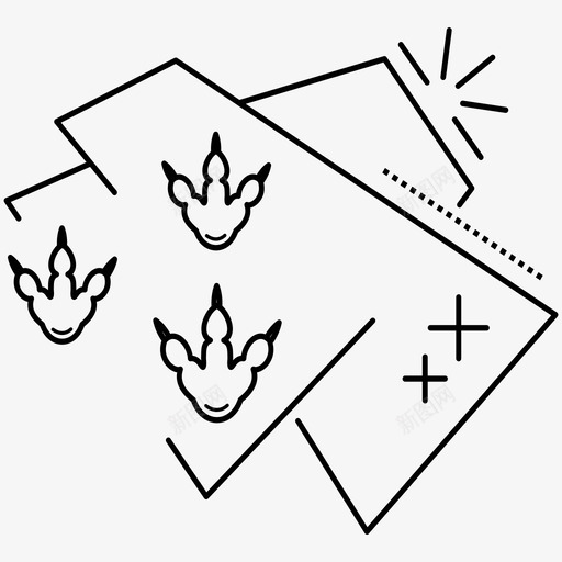 史前可怕的蜥蜴遗迹图标svg_新图网 https://ixintu.com 可怕的蜥蜴 史前 史前动物 爬行动物化石 遗迹