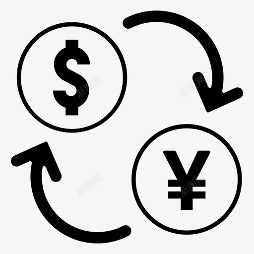 日元货币兑换现金硬币图标svg_新图网 https://ixintu.com 日元货币兑换 现金 硬币 美元 货币
