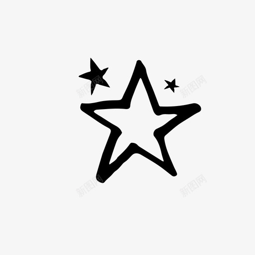星星光夜图标svg_新图网 https://ixintu.com 光 夜 宇宙 星星 画笔风格100 闪亮