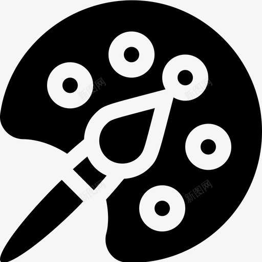 调色板造型艺术填充图标svg_新图网 https://ixintu.com 填充 调色板 造型艺术