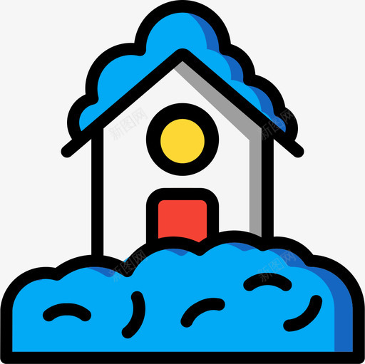 雪自然灾害13线颜色图标svg_新图网 https://ixintu.com 线颜色 自然灾害13 雪