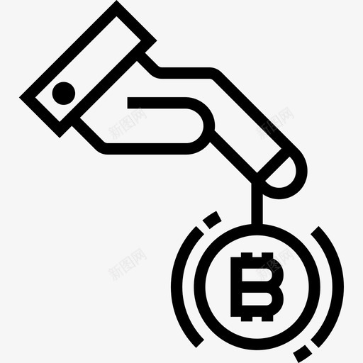 比特币金融81线性图标svg_新图网 https://ixintu.com 比特币 线性 金融81