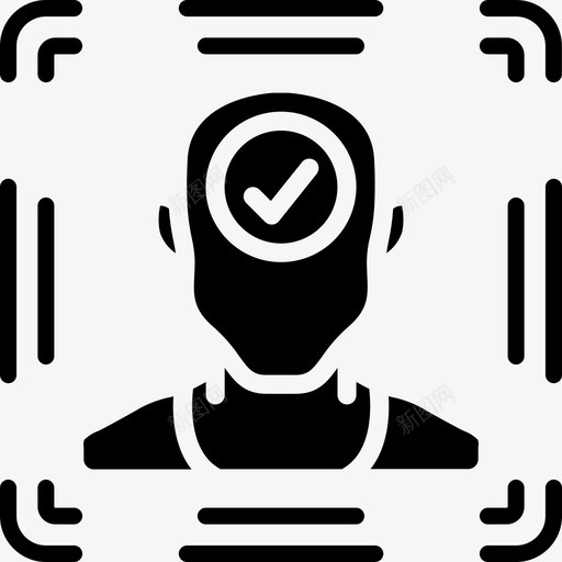 面部识别生物识别2填充图标svg_新图网 https://ixintu.com 填充 生物识别2 面部识别