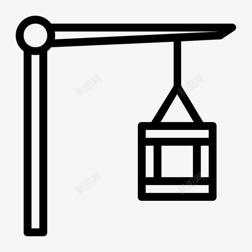 起重机吊架采摘图标svg_新图网 https://ixintu.com 吊架 绞车 绳索 起重机 采摘