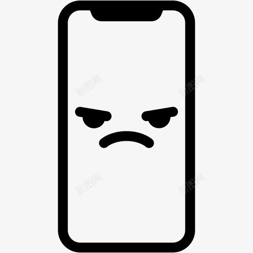 mad设备表情符号图标svg_新图网 https://ixintu.com mad 情感 智能手机 移动 移动表情线 表情符号 设备