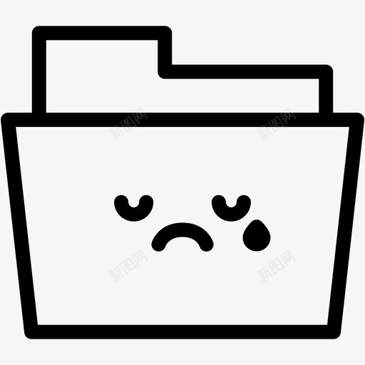 哭数据存储表情图图标svg_新图网 https://ixintu.com 哭 情感 数据存储 文件 文件夹 表情图 表情线文件夹