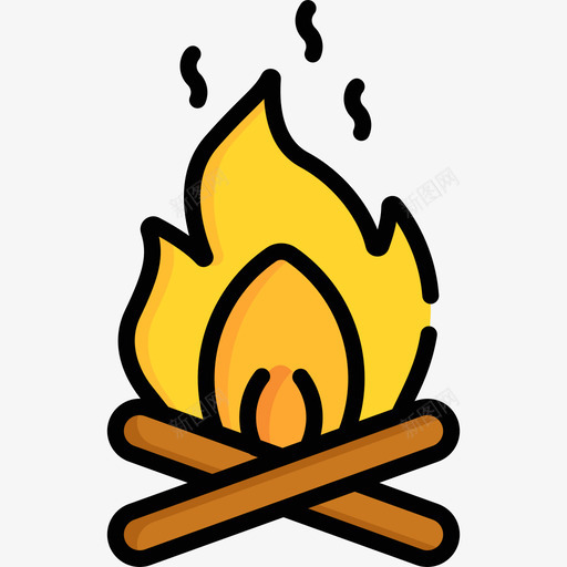 BonfireBBQ17线性颜色图标svg_新图网 https://ixintu.com BBQ17 Bonfire 线性颜色