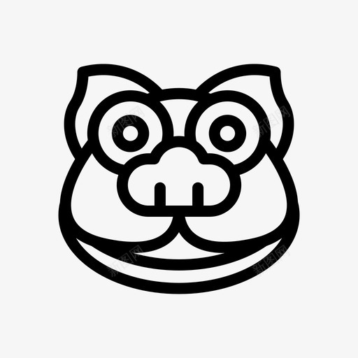 中国龙娃娃狮子图标svg_新图网 https://ixintu.com 中国新年 中国龙 娃娃 巴龙赛 狮子