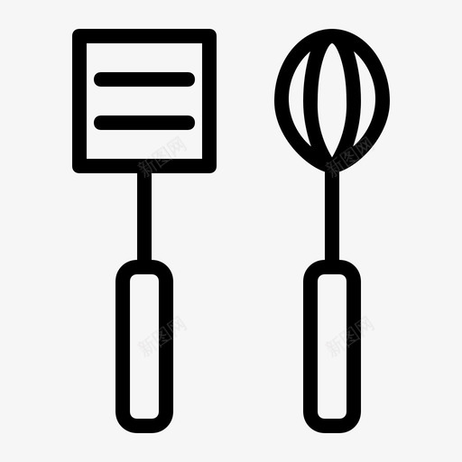 搅拌机和抹刀厨师烹饪图标svg_新图网 https://ixintu.com 厨师 厨房 搅拌机和抹刀 烹饪