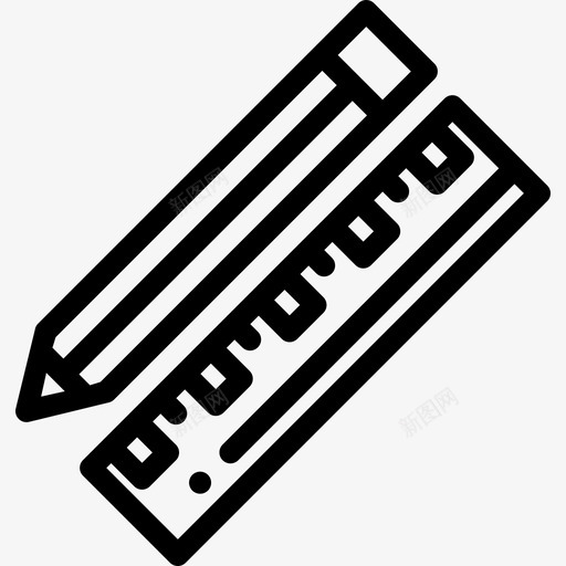 直尺工具箱8直线图标svg_新图网 https://ixintu.com 工具箱8 直尺 直线