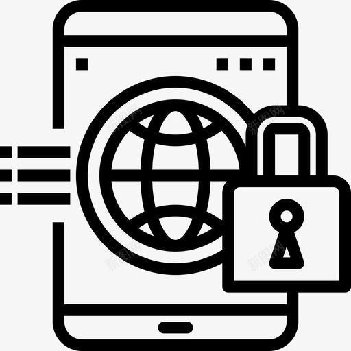 键平板应用程序3线性图标svg_新图网 https://ixintu.com 平板应用程序3 线性 键