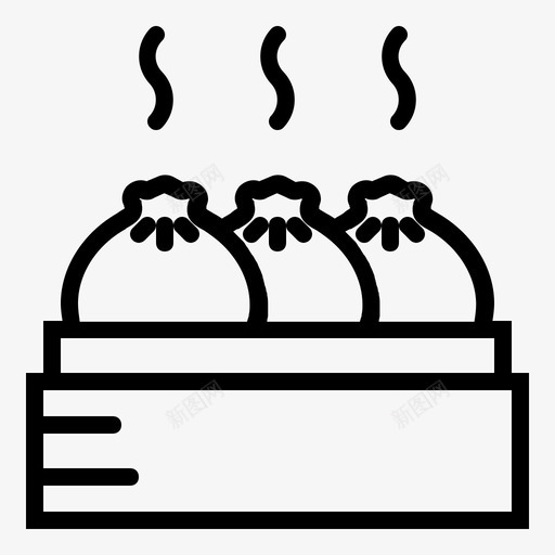 饺子亚洲食品中国新年图标svg_新图网 https://ixintu.com gyoza 中国年画 中国新年 亚洲食品 农历 蒸笼 饺子