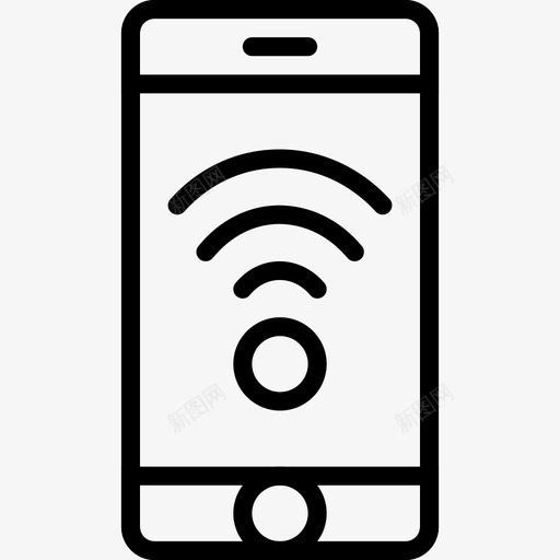 Wifi连接通信16线性图标svg_新图网 https://ixintu.com Wifi连接 线性 通信16