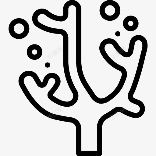 珊瑚海洋生物25线状图标svg_新图网 https://ixintu.com 海洋生物25 珊瑚 线状