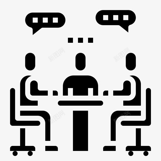 会议分享坐图标svg_新图网 https://ixintu.com 会议 会议固定 分享 团队 坐 桌