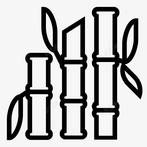 竹子农历新年农历图标svg_新图网 https://ixintu.com 农历 农历新年 年画 植物 竹子 自然