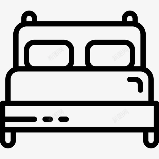 床位126号酒店直线式图标svg_新图网 https://ixintu.com 126号酒店 床位 直线式