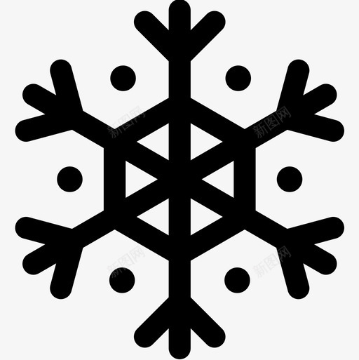 雪花175号天气线性图标svg_新图网 https://ixintu.com 175号天气 线性 雪花