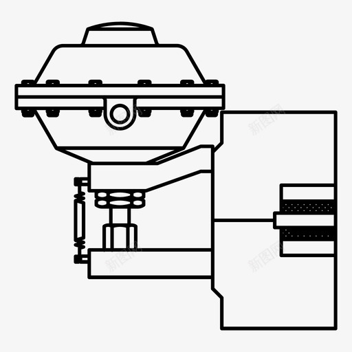 空气制动器汽车电气图标svg_新图网 https://ixintu.com 减速机 机械零件 汽车 电气 空气制动器