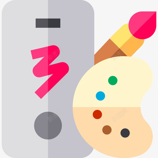 调色板艺术与5平面图标svg_新图网 https://ixintu.com 平面 艺术与设计5 调色板