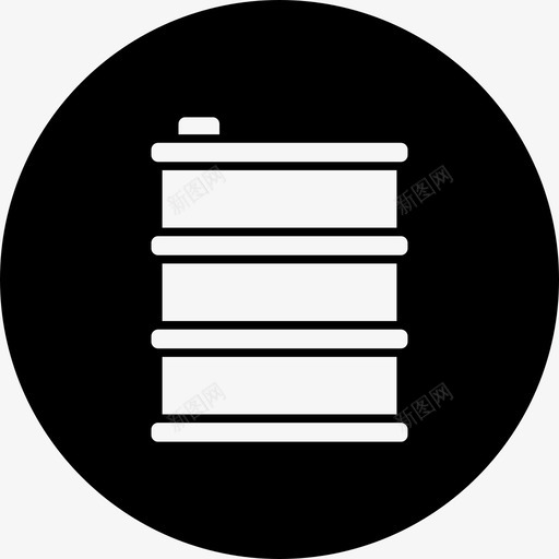 桶容器油图标svg_新图网 https://ixintu.com 容器 桶 汽油 油 能量圆形填充物