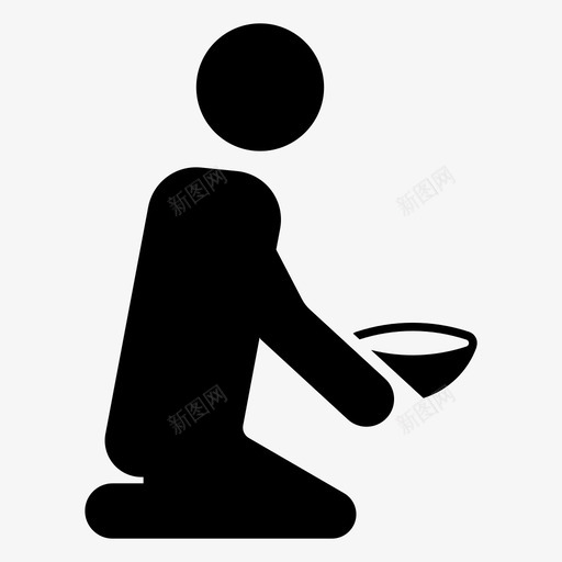 贫穷乞丐无家可归图标svg_新图网 https://ixintu.com 乞丐 无家可归 没钱 贫穷 饥饿