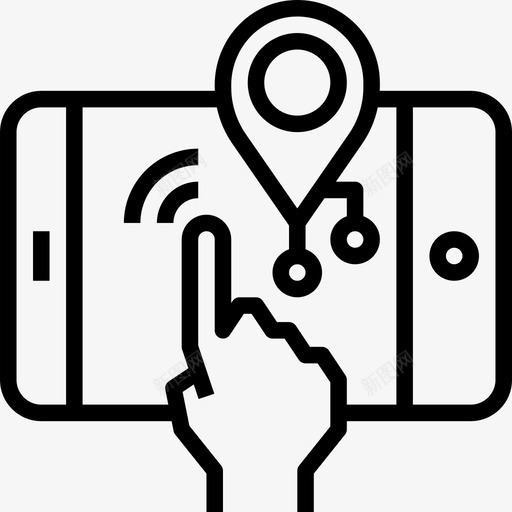 地图和位置gps导航5线性图标svg_新图网 https://ixintu.com gps导航5 地图和位置 线性