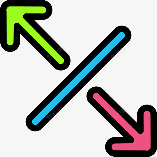 反射箭头47线颜色图标svg_新图网 https://ixintu.com 反射 箭头47 线颜色