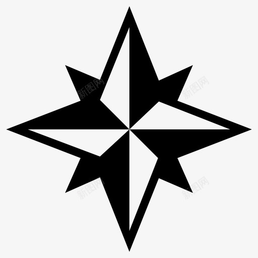 指南针箭头方向探索图标svg_新图网 https://ixintu.com 定向 导航 指南针 探索 箭头方向