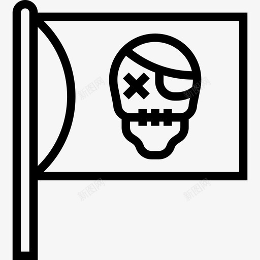 旗子海盗5直系图标svg_新图网 https://ixintu.com 旗子 海盗5 直系