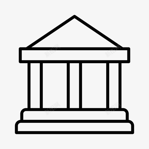 博物馆古代历史图标svg_新图网 https://ixintu.com 博物馆 历史 古代 遗迹
