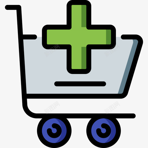 购物车网店5线颜色图标svg_新图网 https://ixintu.com 线颜色 网店5 购物车