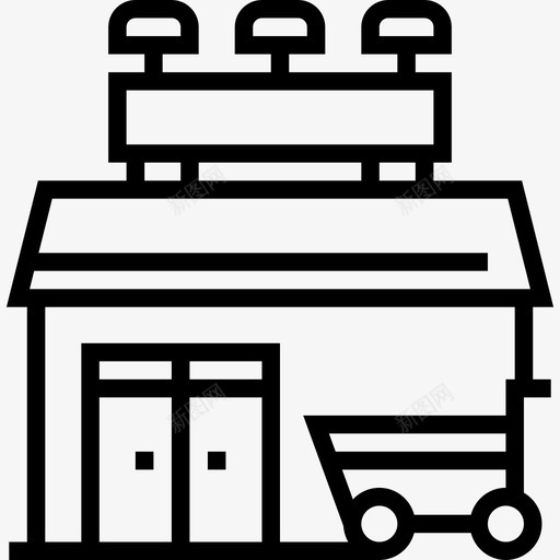超市城市元素29线性图标svg_新图网 https://ixintu.com 城市元素29 线性 超市