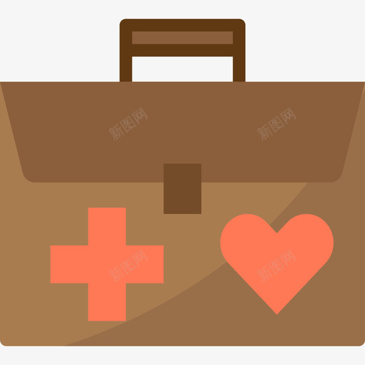 急救箱医用133扁平图标svg_新图网 https://ixintu.com 医用133 急救箱 扁平