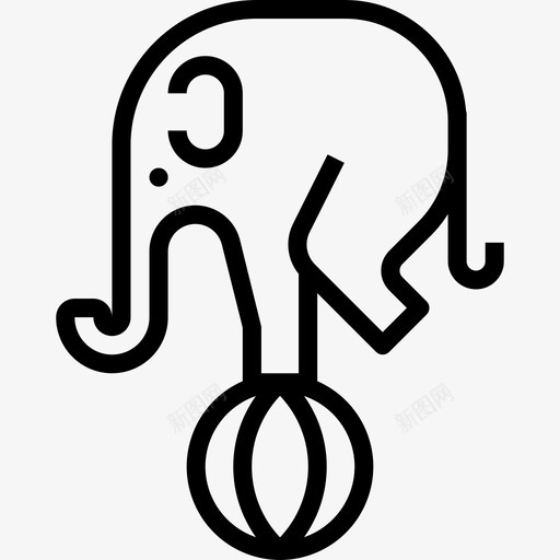 大象马戏团和游乐园3直线型图标svg_新图网 https://ixintu.com 大象 直线型 马戏团和游乐园3