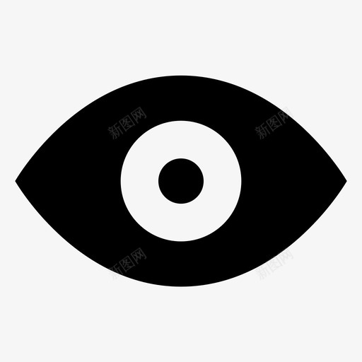 视图眼睛眼球图标svg_新图网 https://ixintu.com uiuxessentialssolid 外观 查看 眼球 眼睛 视图 预览