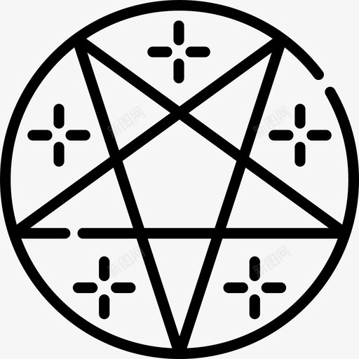 五角星形魔法11直线形图标svg_新图网 https://ixintu.com 五角星形 直线形 魔法11