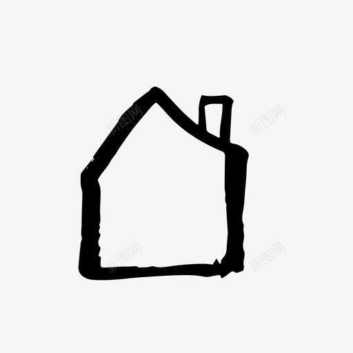 房屋建筑室内图标svg_新图网 https://ixintu.com 室内 建筑 房屋 画笔风格2 空间