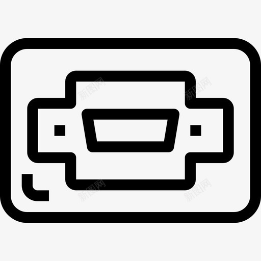 连接器计算机和硬件4线性图标svg_新图网 https://ixintu.com 线性 计算机和硬件4 连接器
