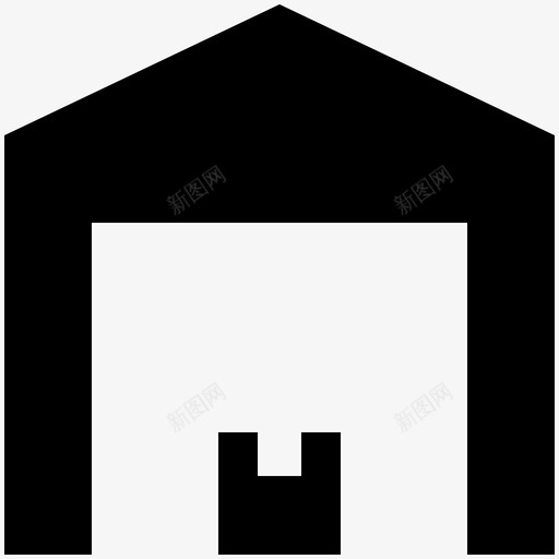 箱式车库机库物流图标svg_新图网 https://ixintu.com 仓库 机库 物流 箱式车库 送货