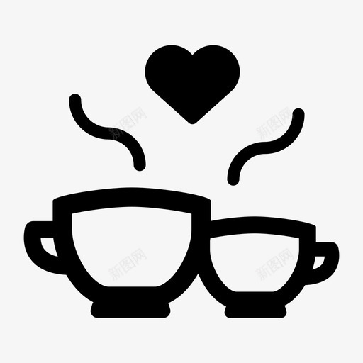 爱茶巧克力日期图标svg_新图网 https://ixintu.com 巧克力 情人节 日期 杯子 爱茶