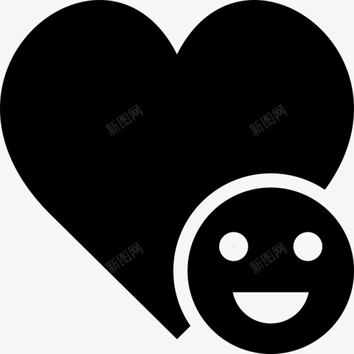 快乐的客户心满意图标svg_新图网 https://ixintu.com 心 快乐的客户 满意 笑脸